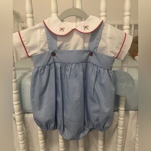 Little English Candy Cane Embroidered Christmas Bubble